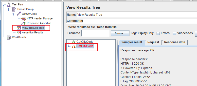 Junit-View-Results-Tree-Fail