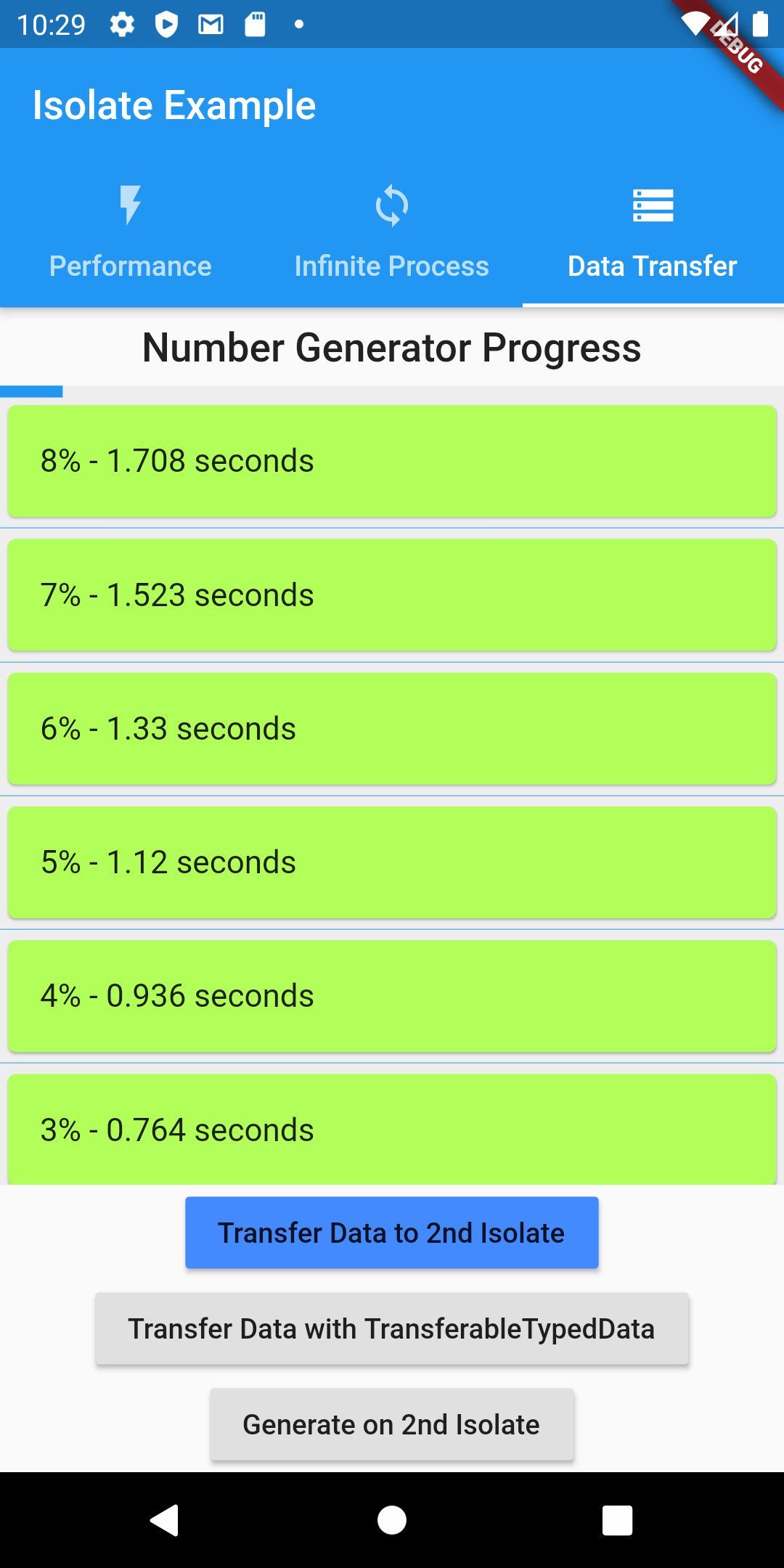 Isolate example screenshot