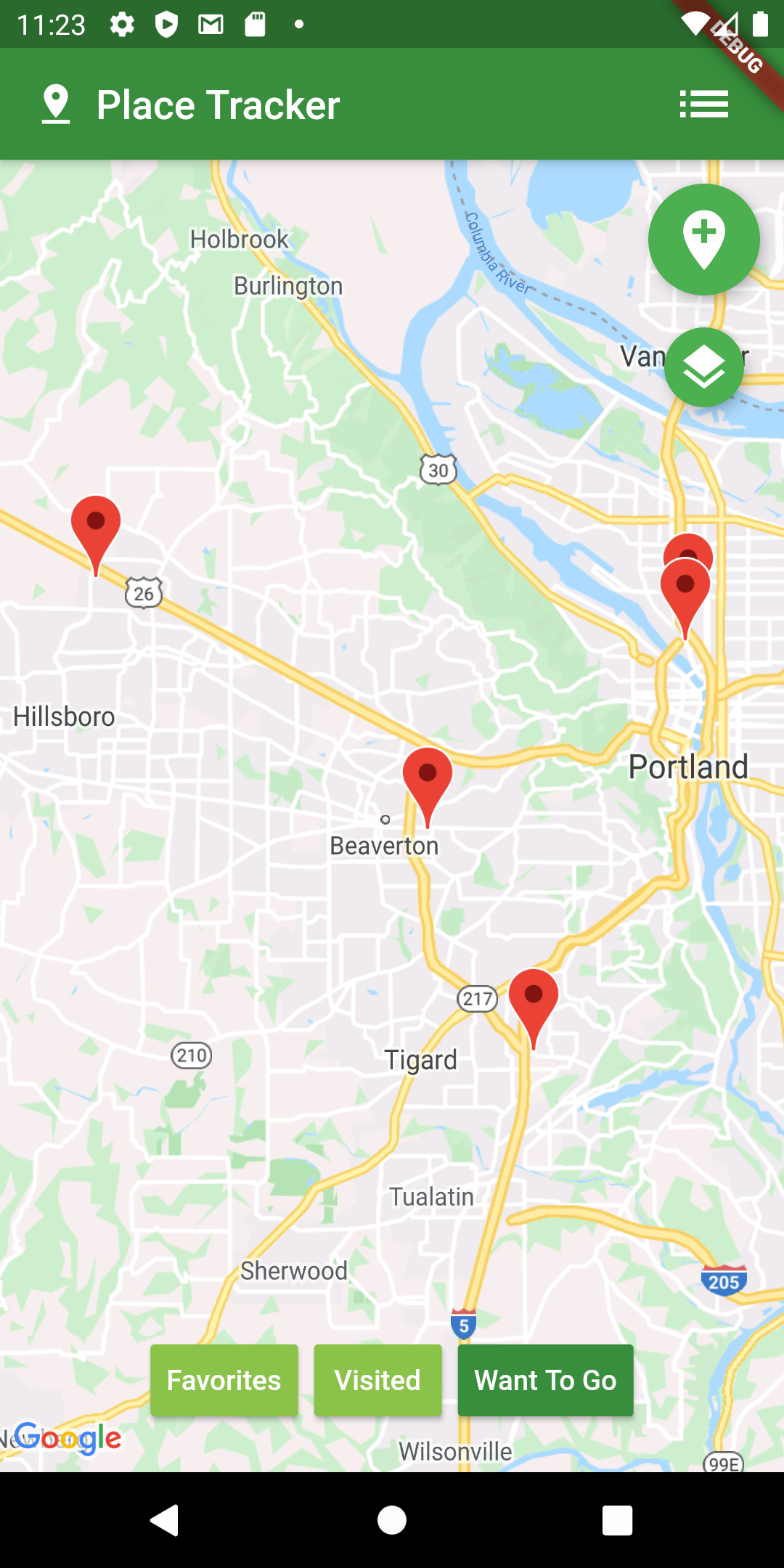 Place Tracker screenshot